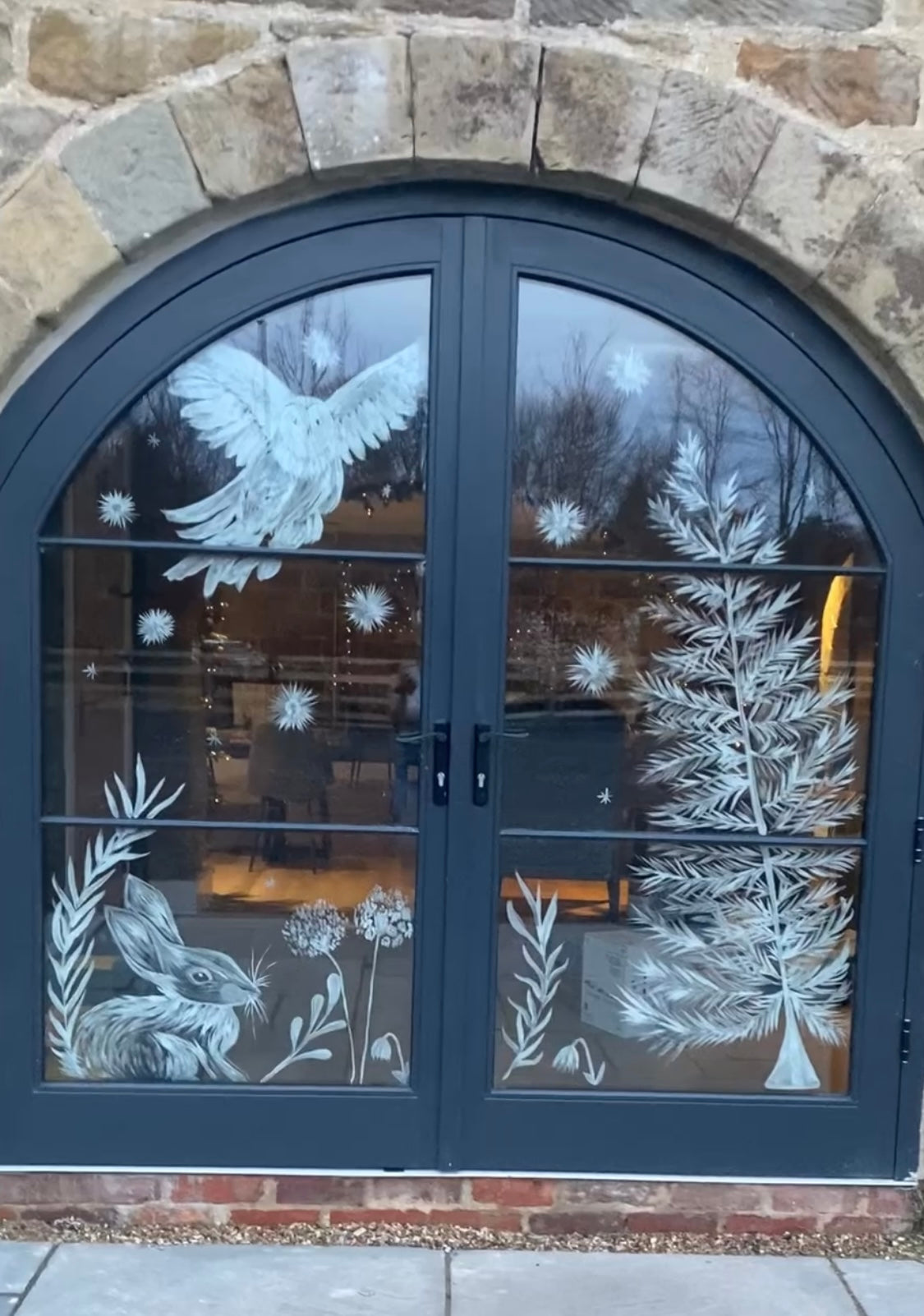 Window Art Work Custom Hand-Painted Window Art | Bespoke Window Designs for Homes & Sh ...