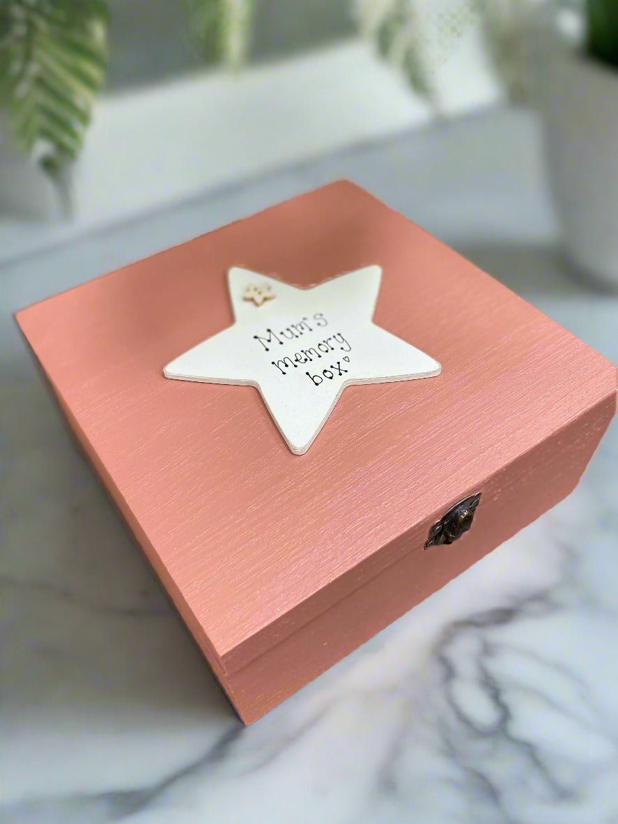 Personalised Wooden Keepsake Photo Box | Hand-Finished Memory Gift in Multiple Sizes