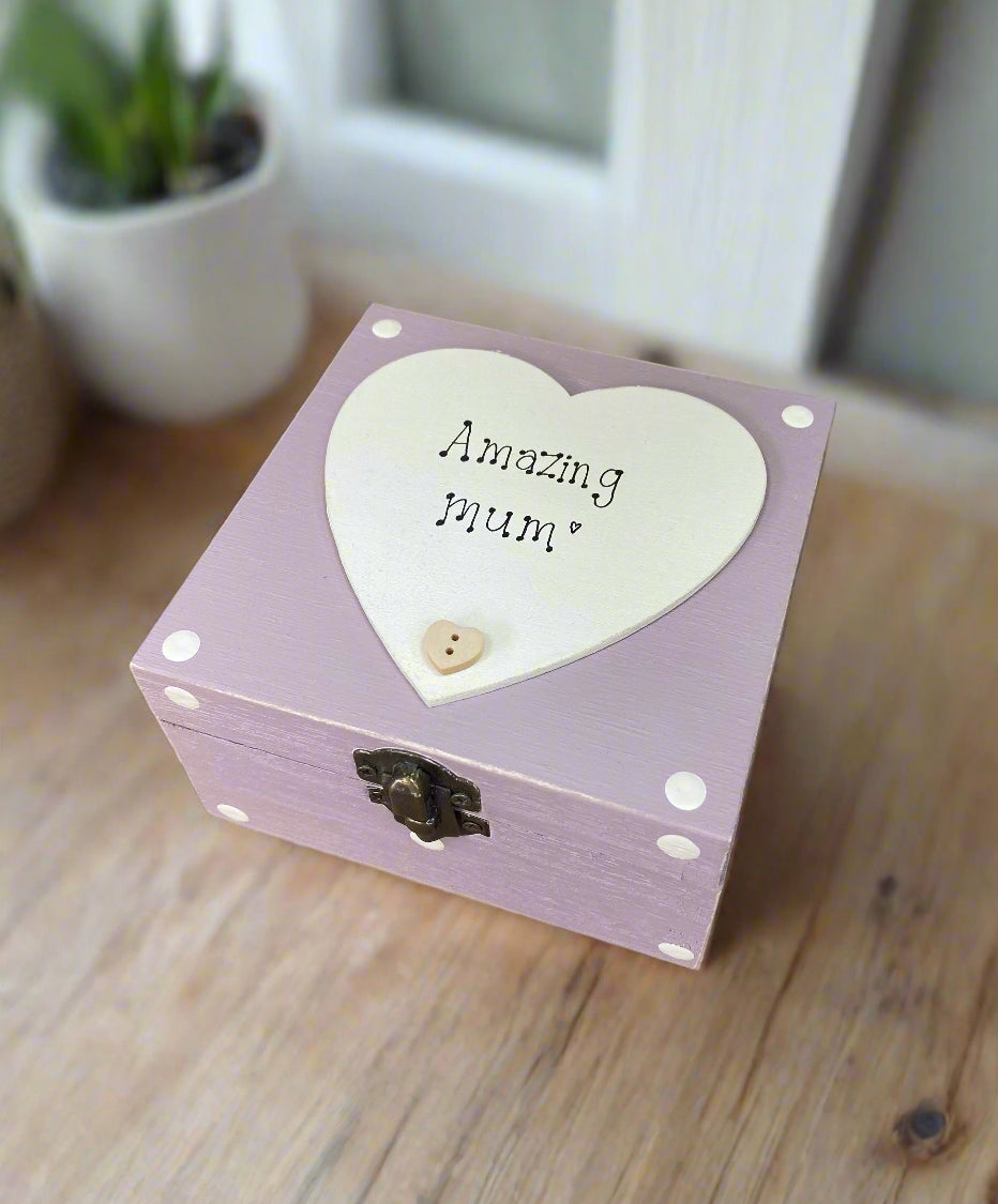 Personalised Spotty Wooden Keepsake Box – Hand-Finished Storage Gift | Multiple Sizes
