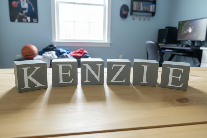 Personalised Wooden Name Blocks – Custom Letter Blocks for Children’s Bedrooms & Home Décor