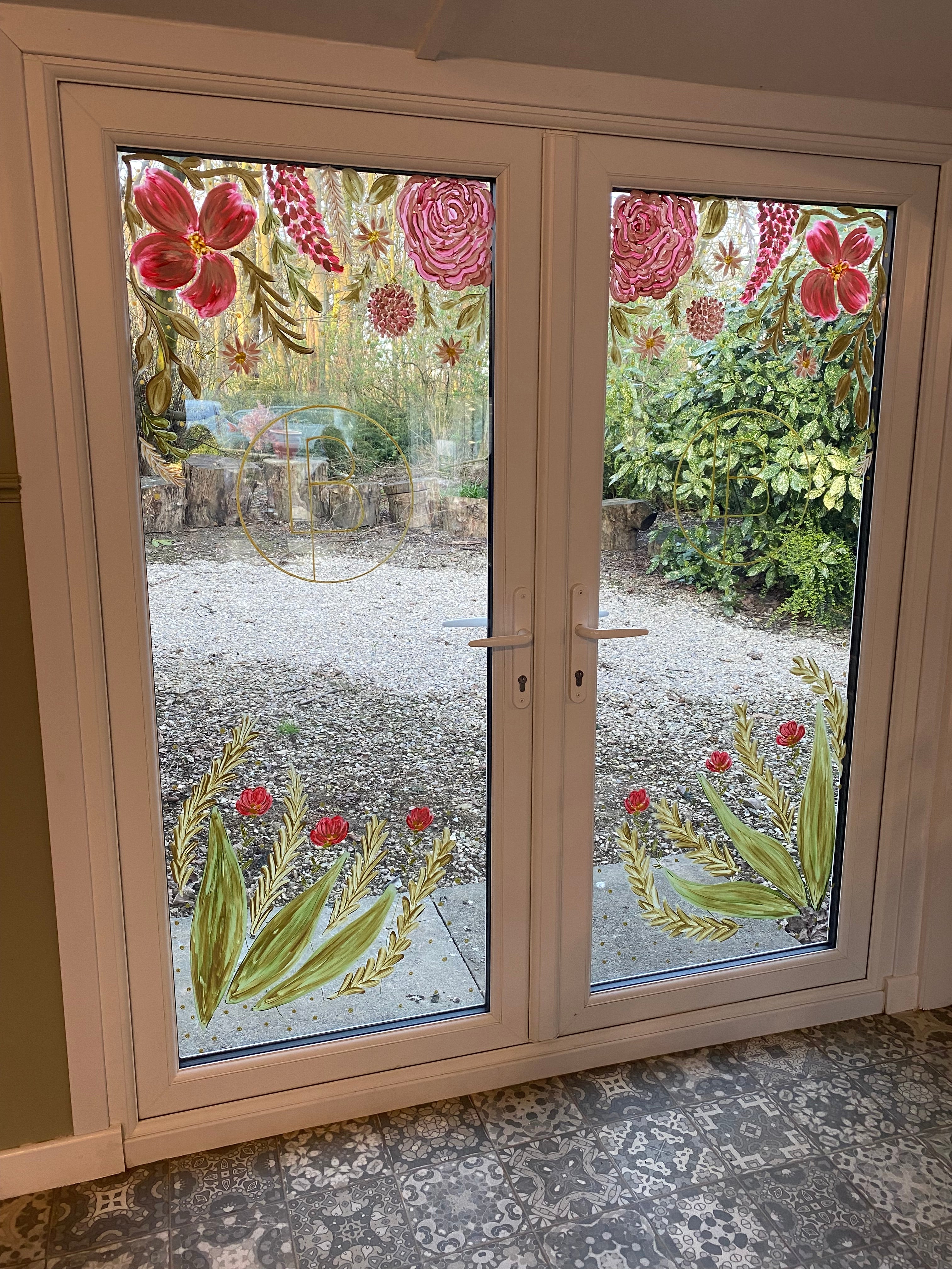 Custom Hand-Painted Window Art | Bespoke Window Designs for Homes & Shops & Business