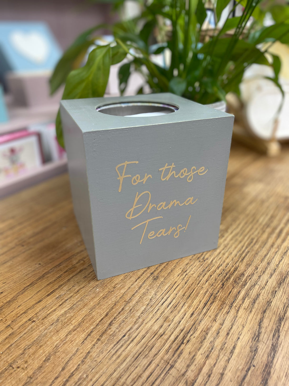 Tissue Box Personalised Ahhh tissue! Wooden box.