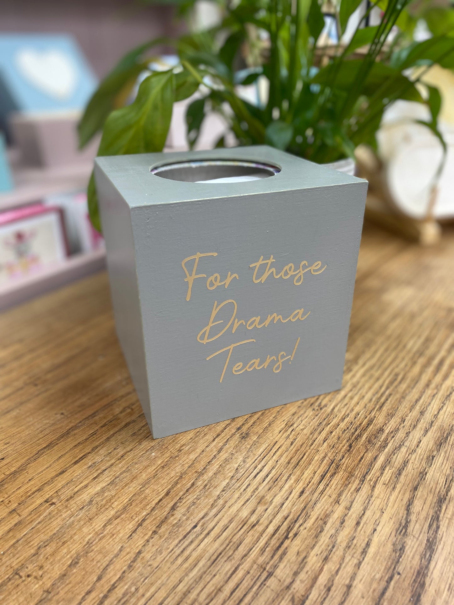 Tissue Box Personalised Ahhh tissue! Wooden box.