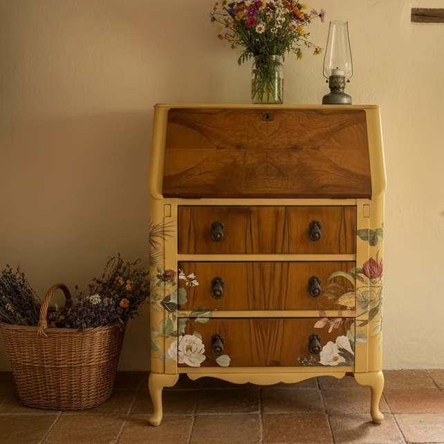 Bespoke Custom Hand-Painted Bureau – Vintage Furniture Makeovers UK