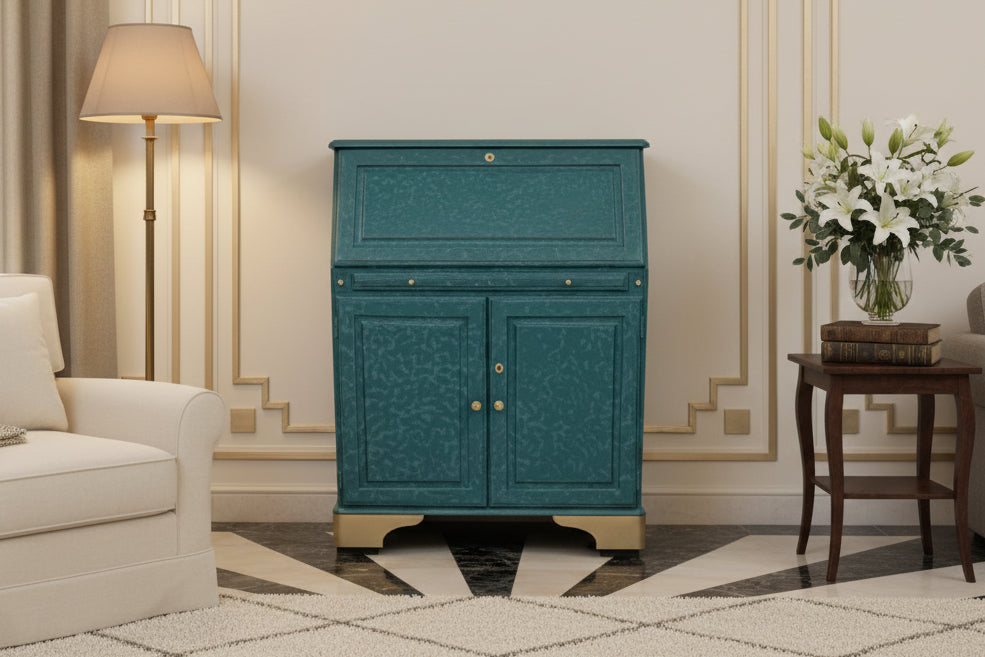Bespoke Custom Hand-Painted Bureau – Vintage Furniture Makeovers UK
