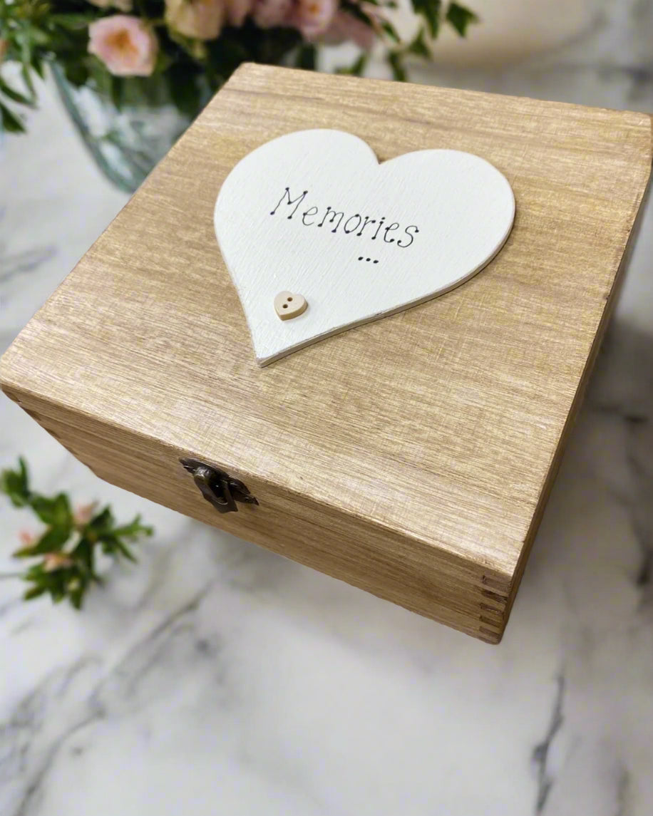 Personalised Wooden Keepsake Photo Box | Hand-Finished Memory Gift in Multiple Sizes