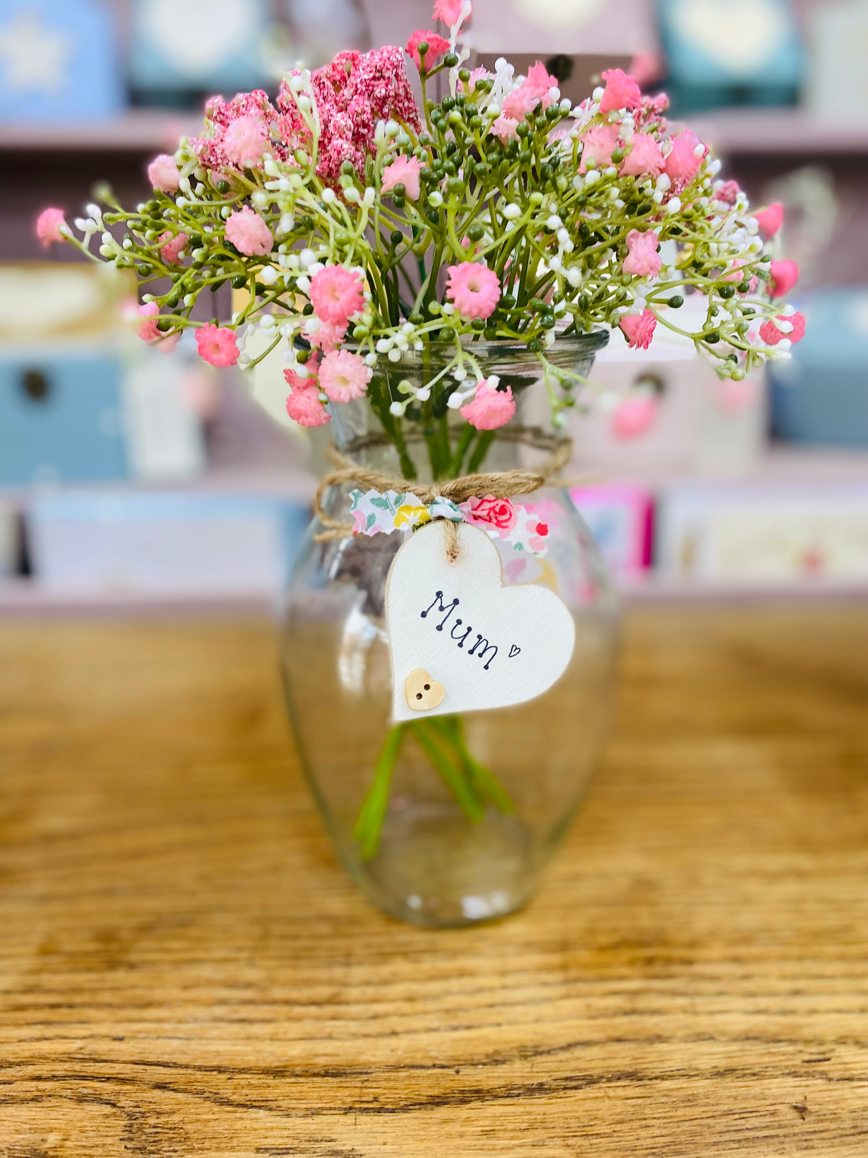 Personalised glass vase