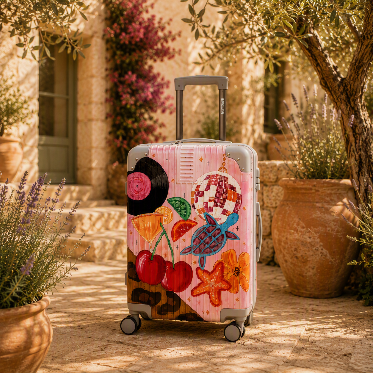 Custom Cabin Suitcase - Custom Hand Painted