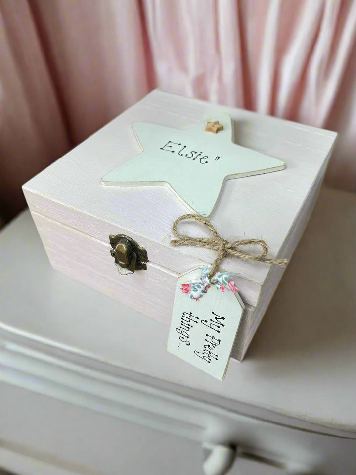 Personalised Wooden Keepsake Box – Hand-Finished Memory Gift | Multiple Sizes