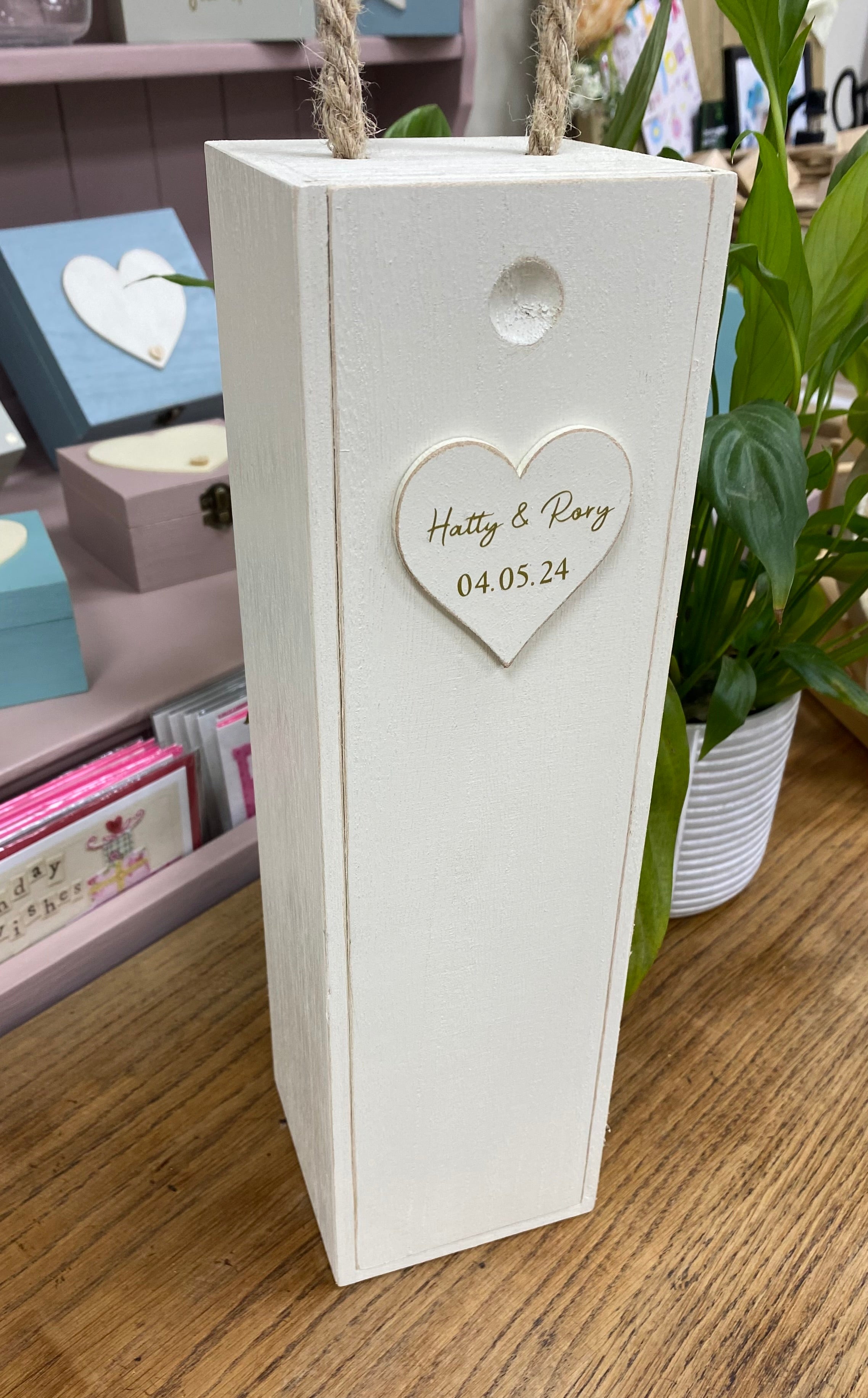 Personalised Wedding Wine Champagne Whiskey Whisky Wooden Box Celebration Gift