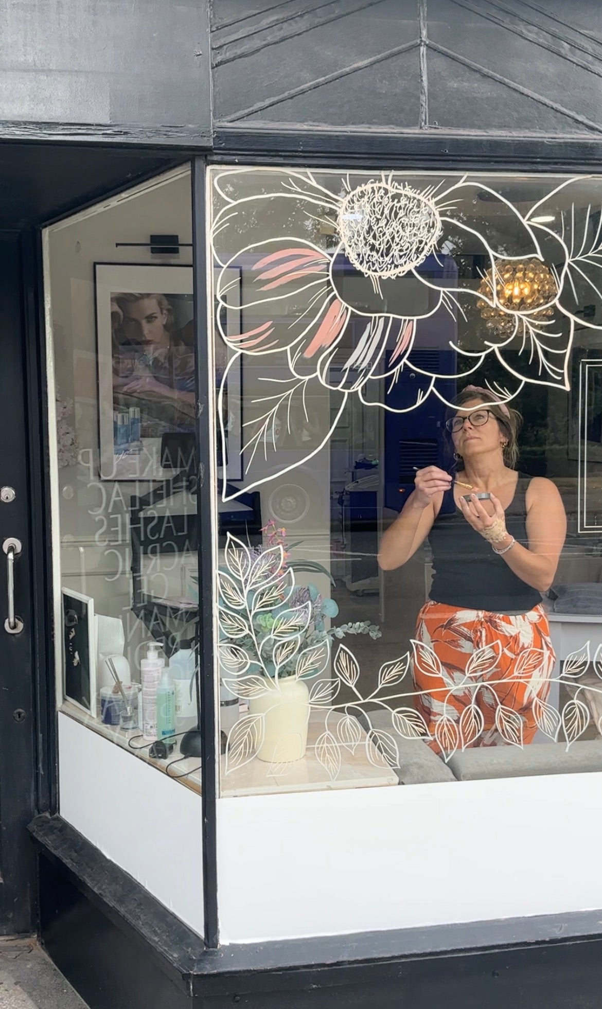 Custom Hand-Painted Window Art | Bespoke Window Designs for Homes & Shops & Business
