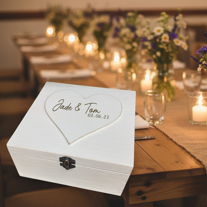 Personalised Wooden Keepsake Photo Box | Hand-Finished Memory Gift in Multiple Sizes